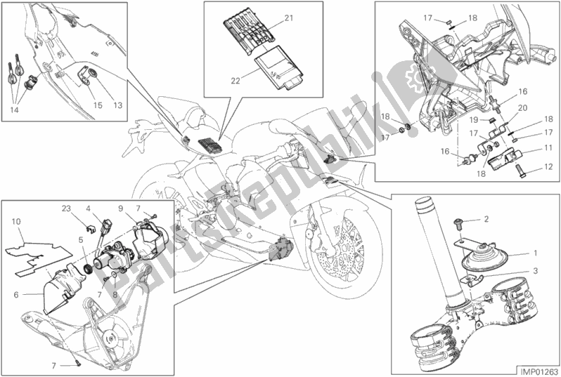 All parts for the 13e - Electrical Devices of the Ducati Superbike Panigale V2 Thailand 955 2020